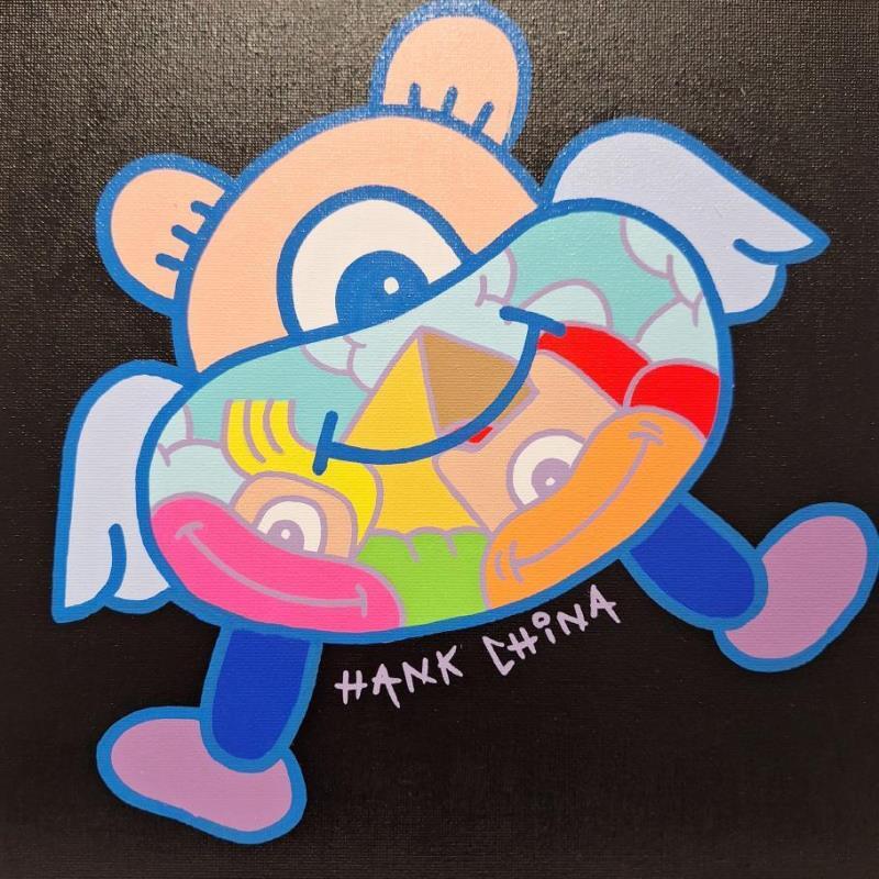 Gemälde Big sourire one von Hank China | Gemälde Pop-Art Pop-Ikonen Acryl Posca