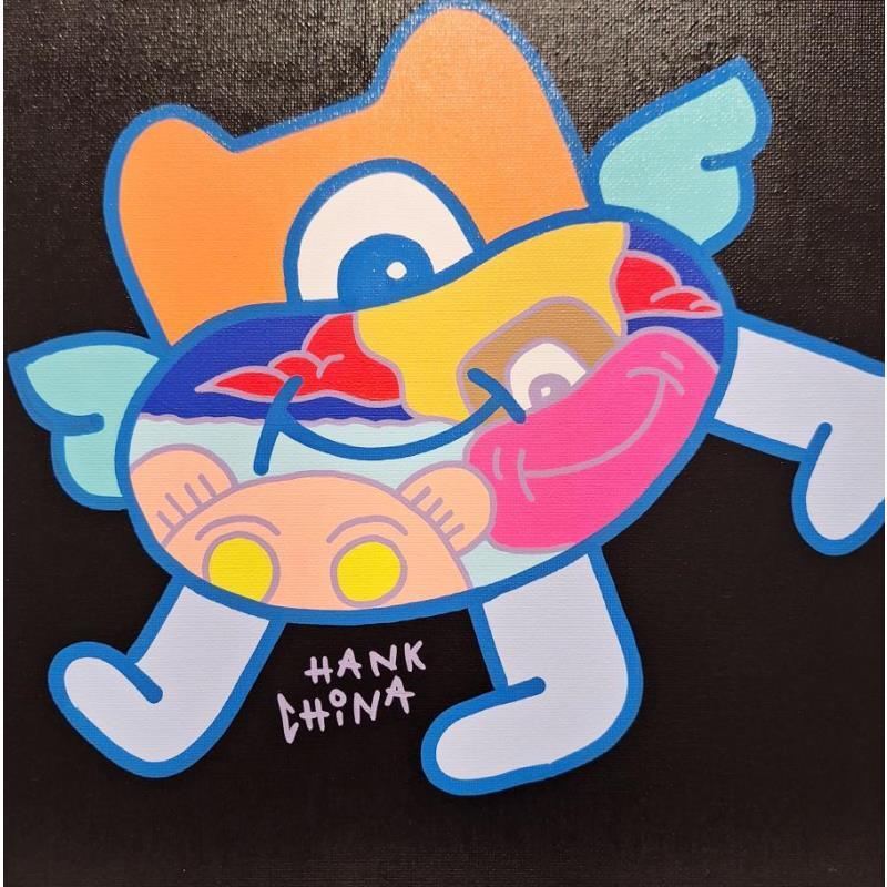 Painting Big sourire four by Hank China | Painting Pop-art Pop icons Acrylic Posca