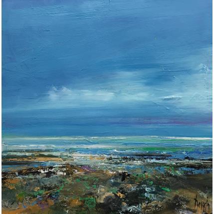 Peinture Algues et Rochers par Dessein Pierre | Tableau Figuratif Huile Marine