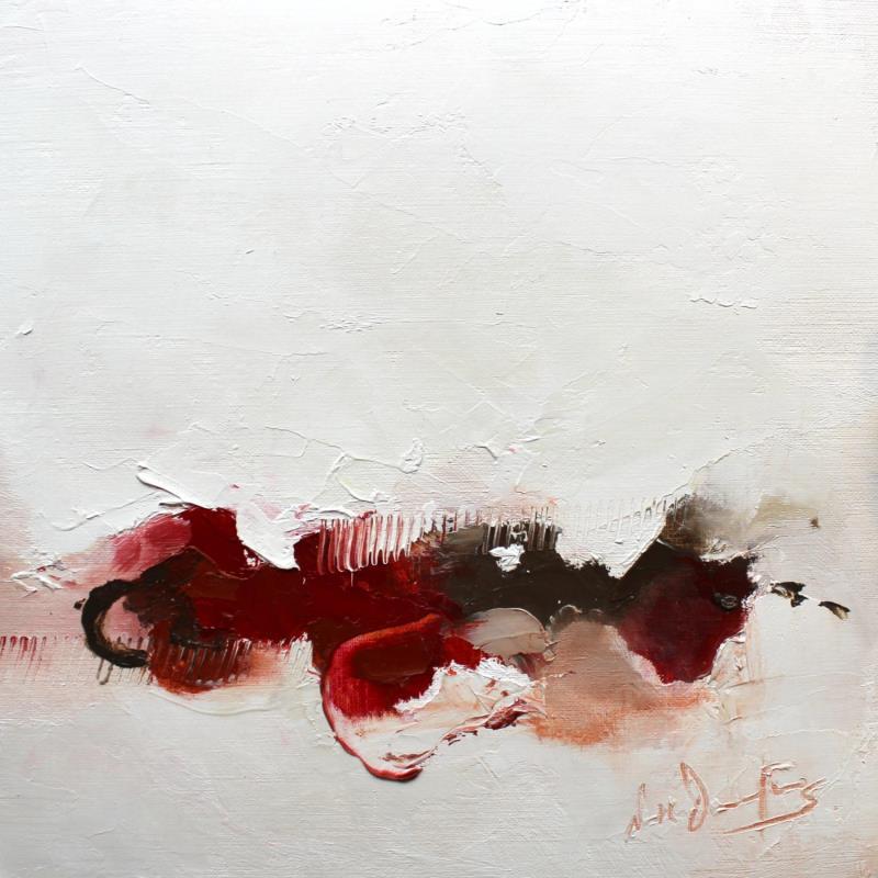 Painting À pas feutrés by Dumontier Nathalie | Painting Abstract Minimalist Oil