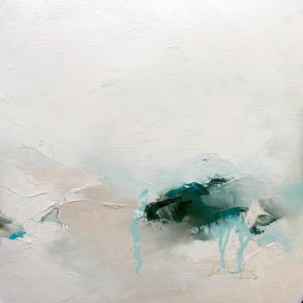 Peinture Les reflets enchantés par Dumontier Nathalie | Tableau Abstrait Huile Minimaliste