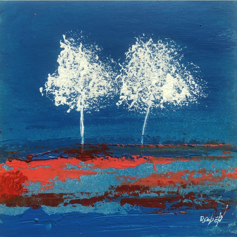 Painting Ombre et lumière by Escolier Odile | Painting Figurative Landscapes Nature Minimalist Acrylic