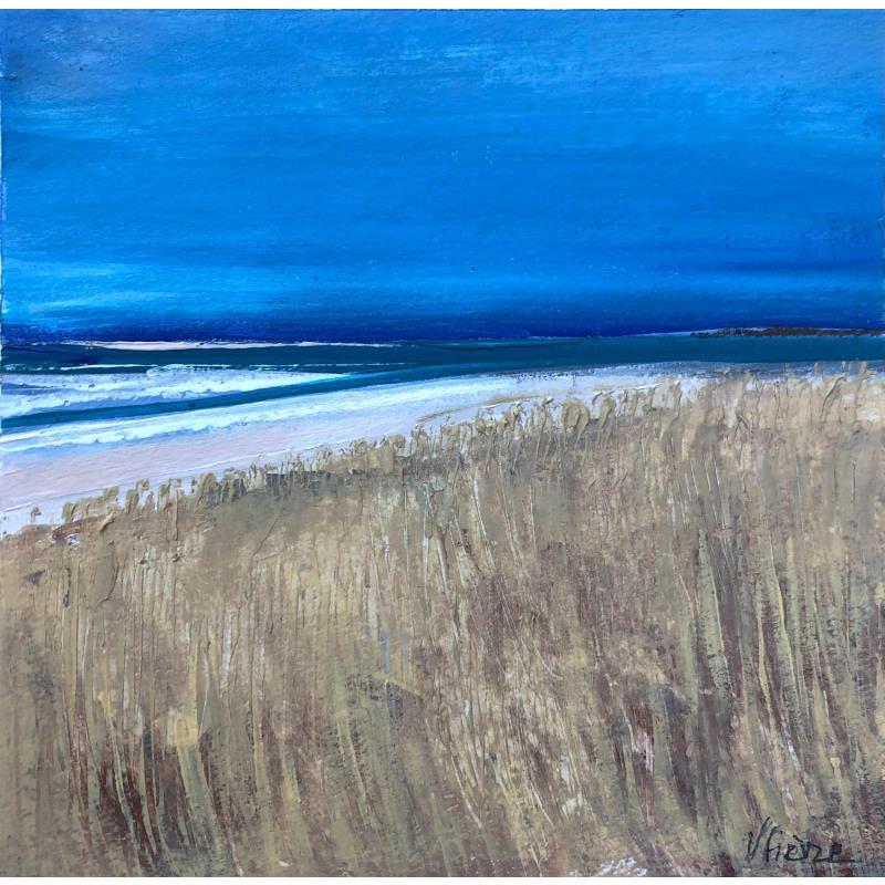 Peinture Solitude bleue par Fièvre Véronique | Tableau Figuratif Acrylique