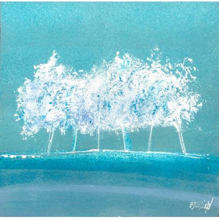 Gemälde Lisière au bord du chemin von Escolier Odile | Gemälde Figurativ Acryl Landschaften, Natur, Pop-Ikonen