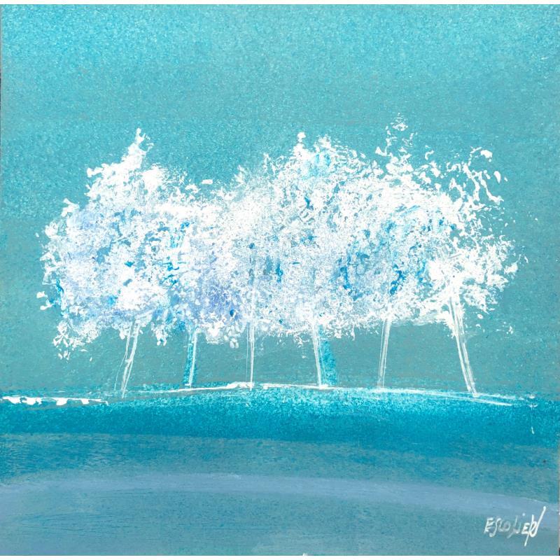 Pintura Lisière au bord du chemin por Escolier Odile | Pintura Figurativo Paisajes Naturaleza Acrílico