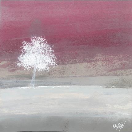 Peinture Au milieu de la plaine par Escolier Odile | Tableau Figuratif Acrylique, Carton Minimaliste, Nature, Paysages