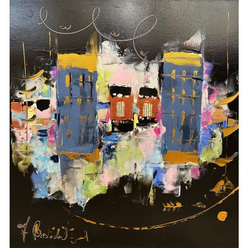 Peinture L'amour courtois par Bastide d´Izard Armelle | Tableau Abstrait Minimaliste Huile Acrylique