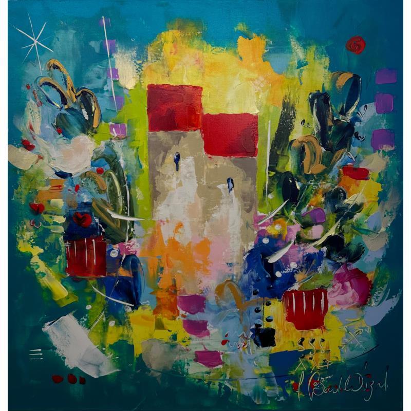 Pintura Joie de vivre à deux por Bastide d´Izard Armelle | Pintura Abstracto Minimalista Aceite Acrílico