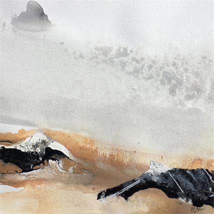 Painting L'autre horizon 2 by Han | Painting Abstract Minimalist