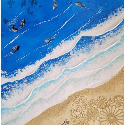 Peinture MAHE par Geiry | Tableau Matiérisme Acrylique, Bois, Pigments, Poudre de marbre, Résine Animaux, Nature, Paysages