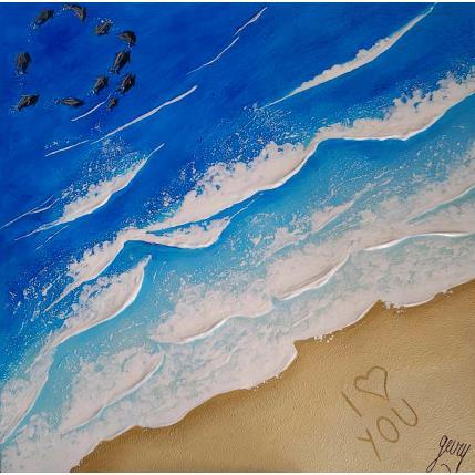 Painting ILHA DE FERNANDO DE NORONHA by Geiry | Painting Subject matter Acrylic, Marble powder, Pigments, Resin, Wood Animals, Landscapes, Nature