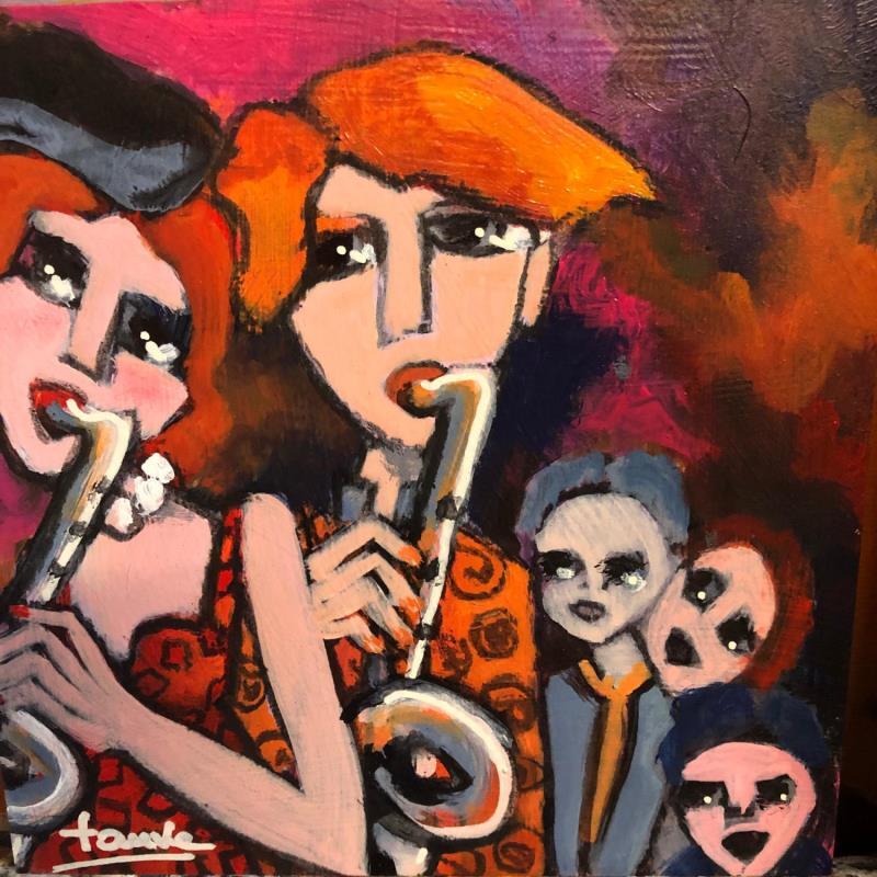 Painting Famille  by Fauve | Painting Figurative Life style Acrylic