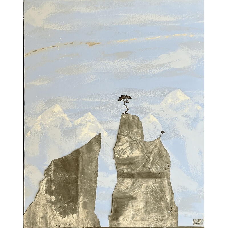 Painting L'appel des falaises by Lemonnier | Painting Subject matter Acrylic, Zinc Landscapes
