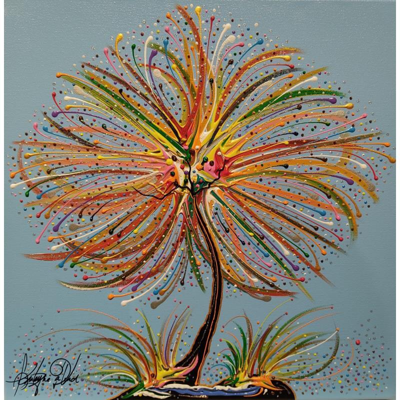 Painting Dans le ciel lyonnais by Fonteyne David | Painting Figurative Landscapes Nature Acrylic