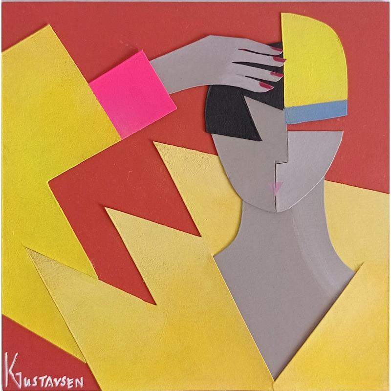 Painting Yellow  by Gustavsen Karl | Painting Figurative Mode Acrylic Gluing