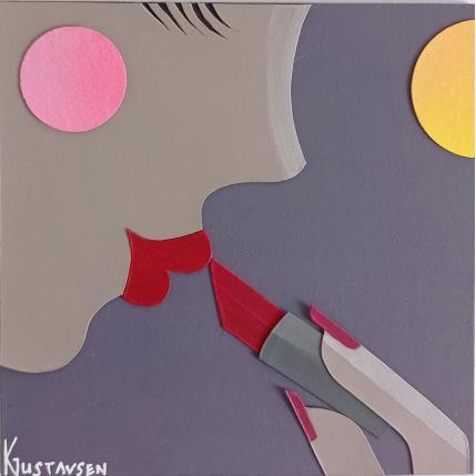 Peinture Mademoiselle par Gustavsen Karl | Tableau Figuratif Collage Portraits, Scènes de vie