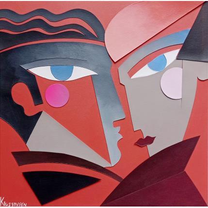 Pintura Amour toujours  por Gustavsen Karl | Pintura Figurativo Acrílico, Collage, Madera Life style, Mode, Retrato