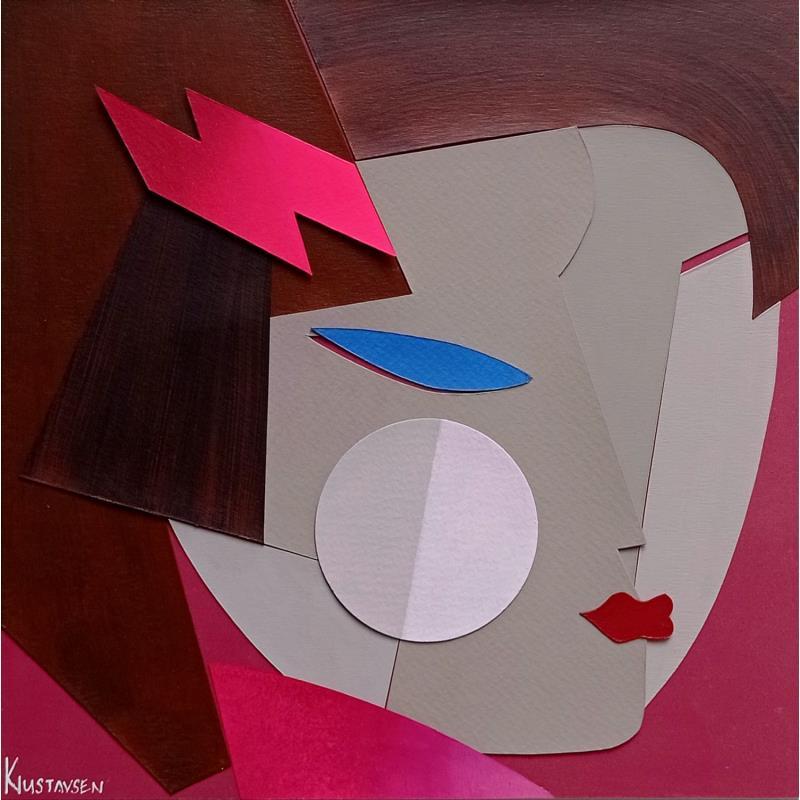 Painting Rose  by Gustavsen Karl | Painting Figurative Portrait Mode Life style Wood Acrylic Gluing