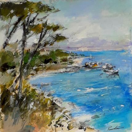 Gemälde Été à Saint Tropez von Poumelin Richard | Gemälde Figurativ Acryl, Öl Natur, Pop-Ikonen