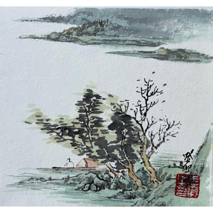 Peinture Lake   par Yu Huan Huan | Tableau Figuratif Encre Paysages