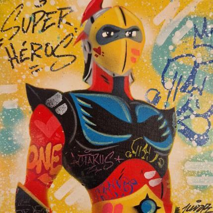 Painting Actarus by Lemoine Mael | Painting Pop-art Acrylic, Graffiti Pop icons