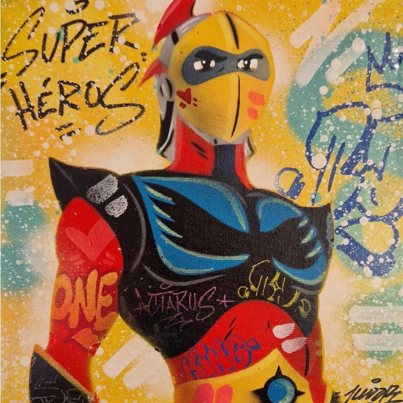 Painting Actarus by Lemoine Mael | Painting Pop-art Pop icons Graffiti Acrylic