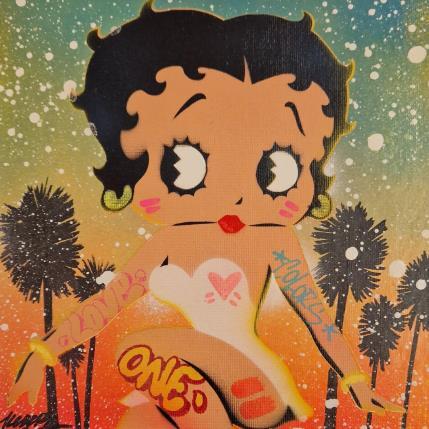 Painting Betty Boop Plage  by Lemoine Mael | Painting Pop-art Acrylic, Graffiti Pop icons