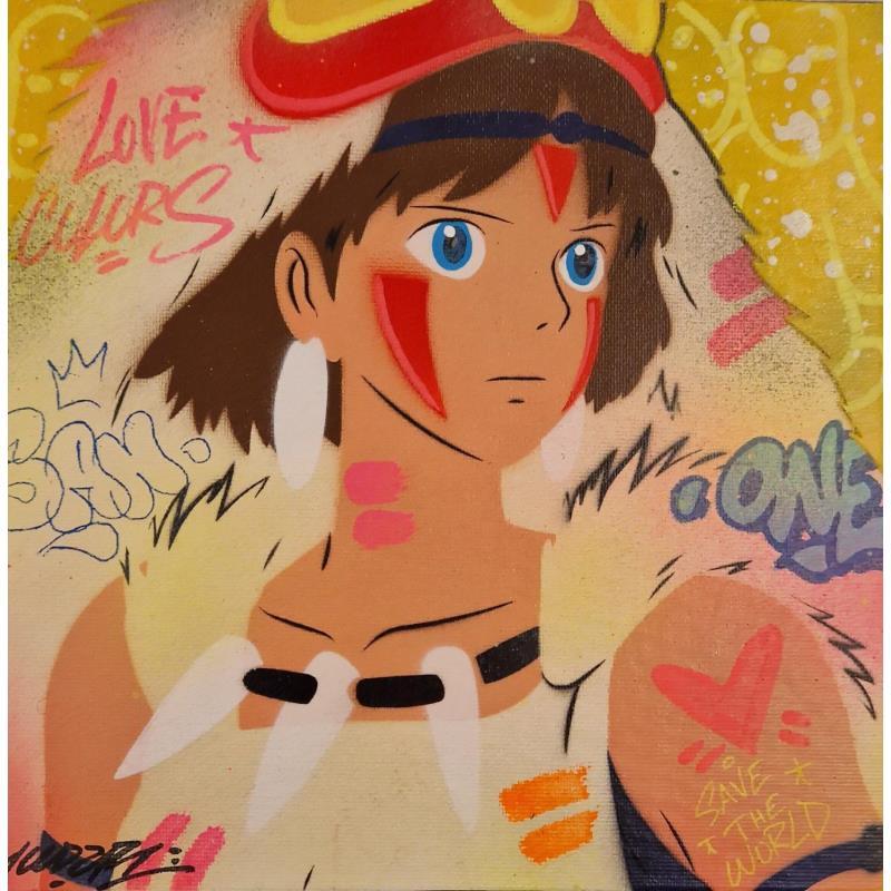 Painting Mononoké  by Lemoine Mael | Painting Pop-art Pop icons Graffiti Acrylic