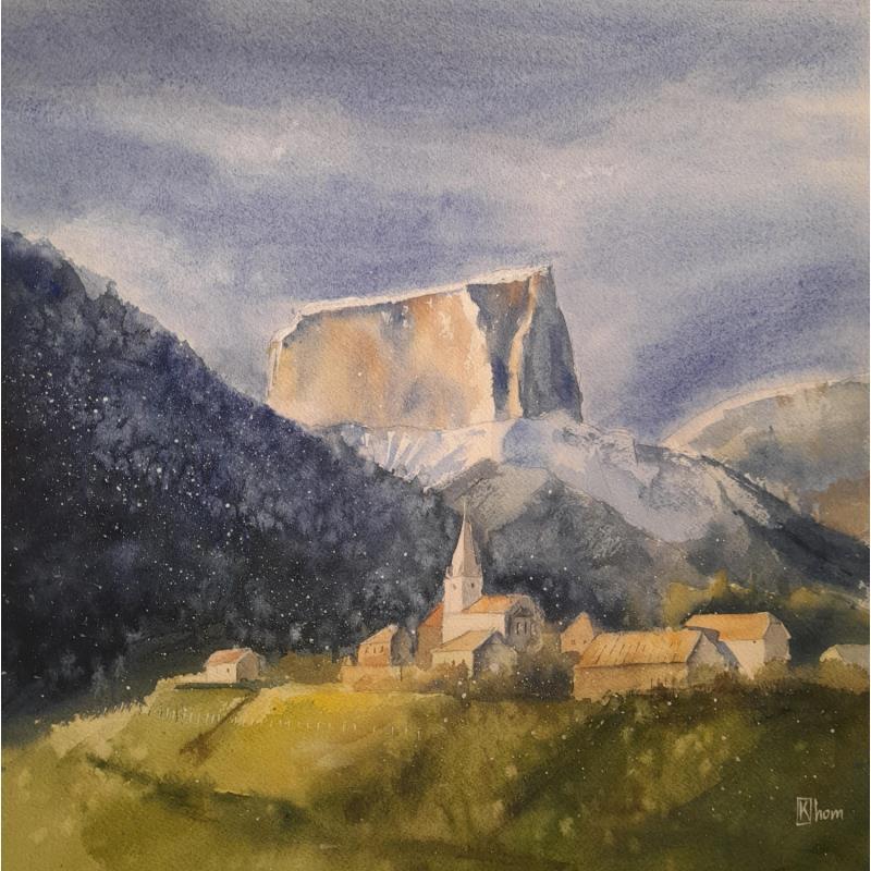 Peinture First snow par Khomyakova  Liliya  | Tableau Figuratif Aquarelle