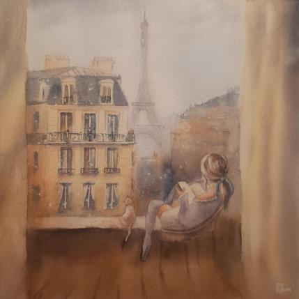 Peinture Paris par Khomyakova  Liliya  | Tableau Figuratif Aquarelle