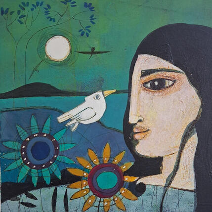 Painting CARINO by Arias Parera Almudena | Painting Naive art Acrylic, Gluing