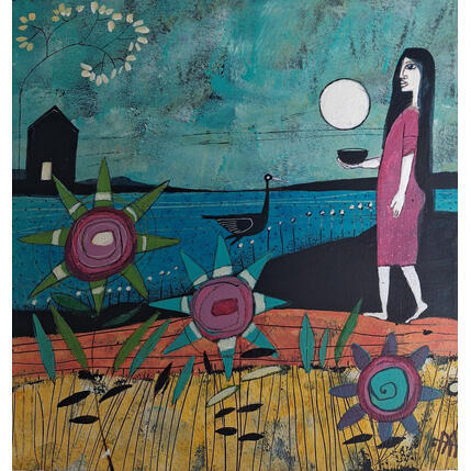 Peinture OFRENDA par Arias Parera Almudena | Tableau Art naïf Acrylique, Collage