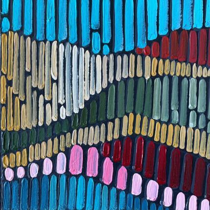 Painting night bloom 2 by Dmitrieva Daria | Painting Abstract Acrylic Nature