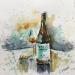 Painting Côte du Rhône by Hoffmann Elisabeth | Painting Figurative Life style Still-life Watercolor