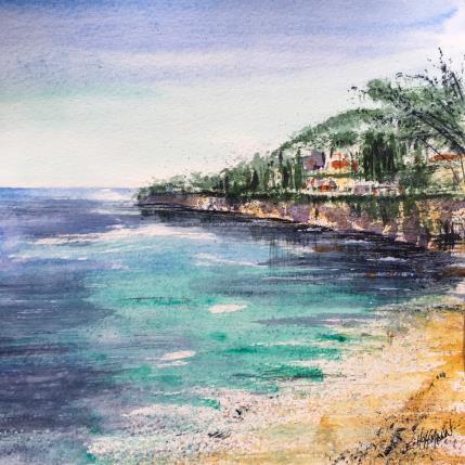Painting Saint Jean Cap-Ferrat by Hoffmann Elisabeth | Painting Figurative Watercolor Marine