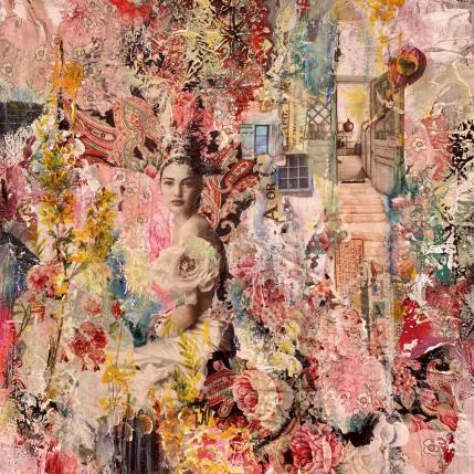 Painting The perfect garden by Bergeron Marie-Josée | Painting Surrealism Acrylic, Gluing, Oil Life style, Urban