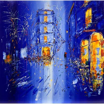 Painting Soirée animée by Rousseau Patrick | Painting Figurative Oil Urban