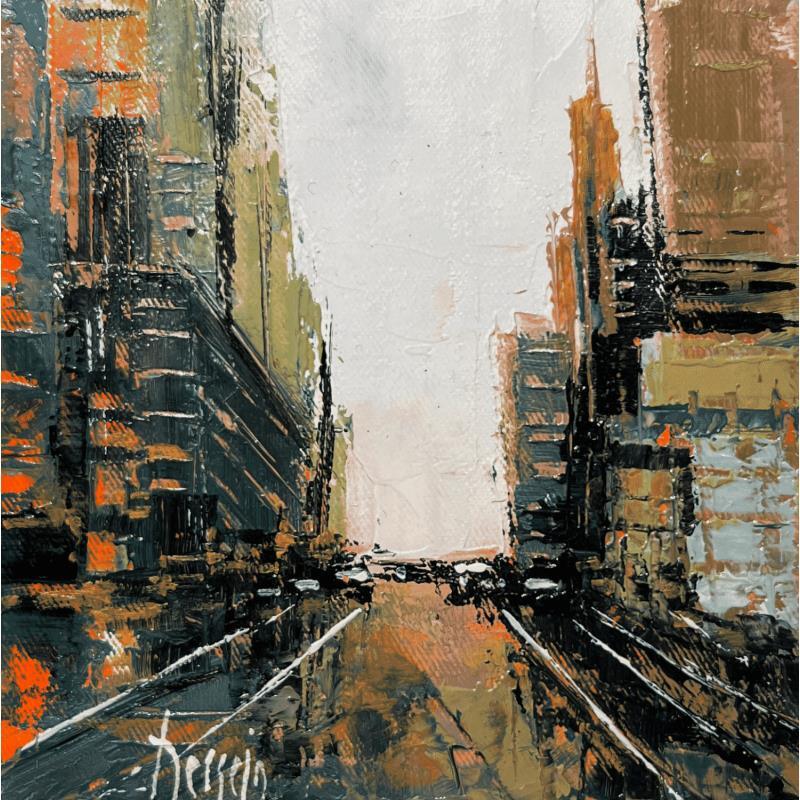 Peinture Evening in NY par Dessein Pierre | Tableau Figuratif Huile