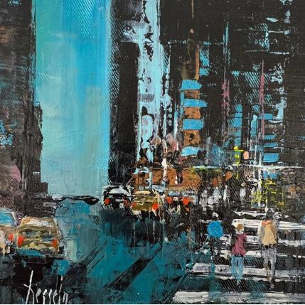 Painting Piétons à NY by Dessein Pierre | Painting Figurative Oil