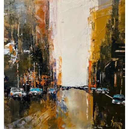 Peinture brown city par Dessein Pierre | Tableau Figuratif Huile