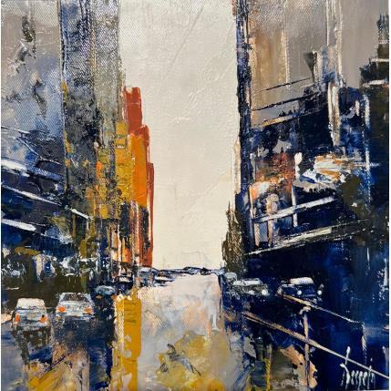 Peinture New York at night par Dessein Pierre | Tableau Figuratif Huile