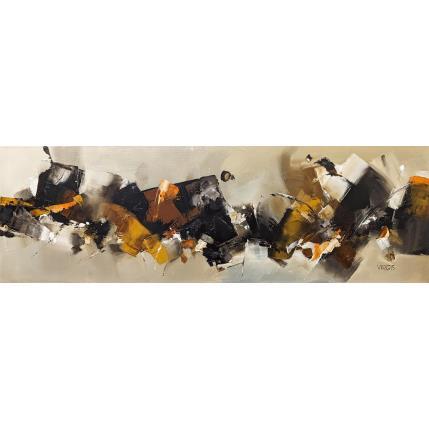 Gemälde Bright moon hopes von Virgis | Gemälde Abstrakt Öl Minimalistisch