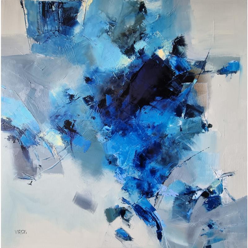 Painting A blue eyed sky by Virgis | Painting Abstract Minimalist Oil