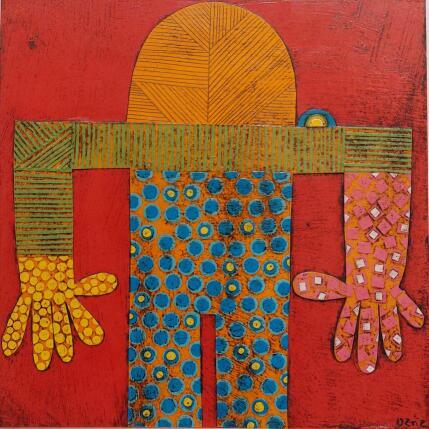 Painting Hombrecito 4 by Ortiz Gustavo | Painting Raw art Acrylic, Gluing Pop icons