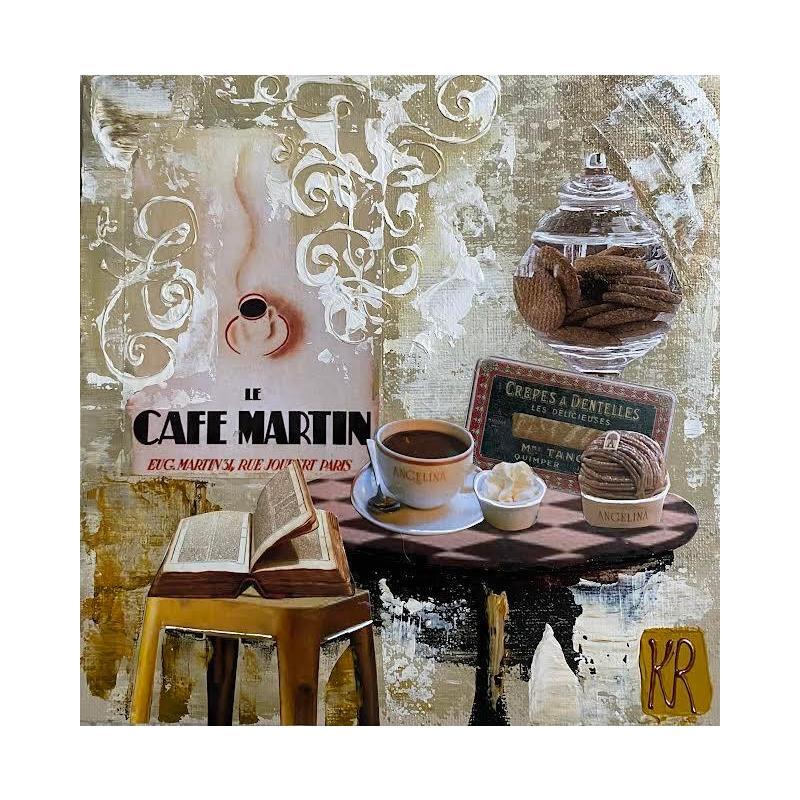 Pintura Pause gourmande por Romanelli Karine | Pintura Figurativo Acrílico Collage