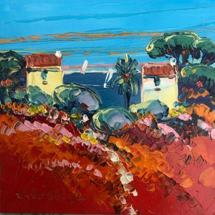 Painting Fleurs du Printemps by Corbière Liisa | Painting Figurative Oil Landscapes