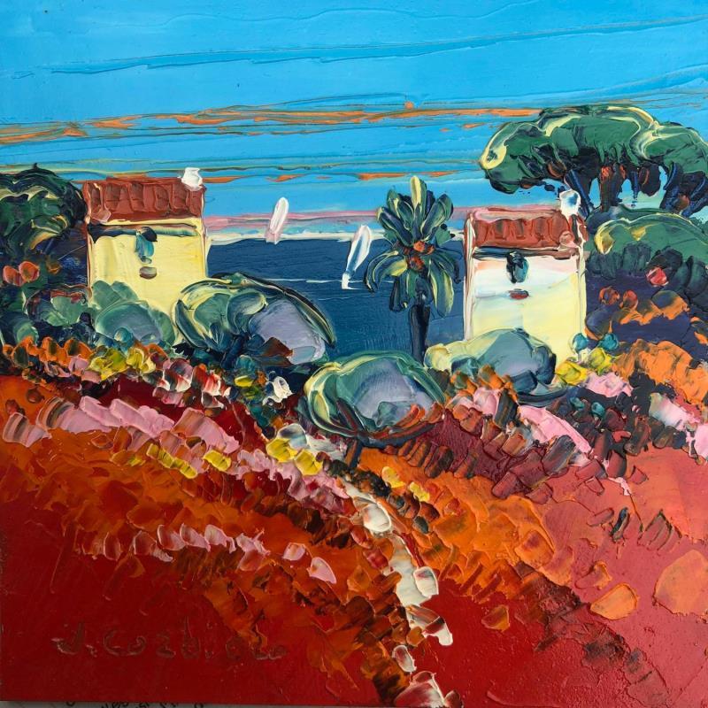 Painting Fleurs du Printemps by Corbière Liisa | Painting Figurative Landscapes Oil