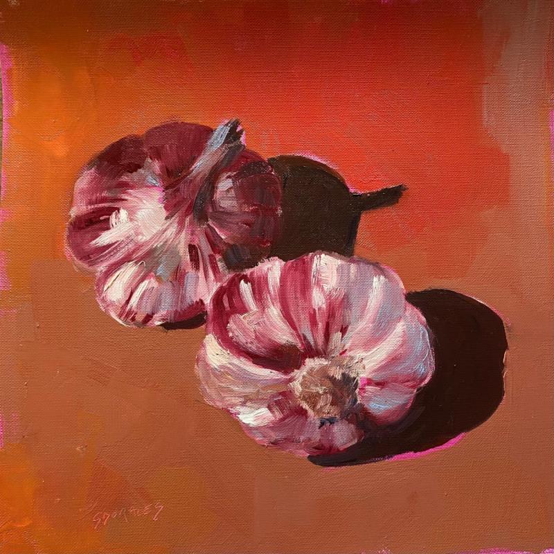 Peinture Ails roses par Morales Géraldine | Tableau Figuratif Natures mortes Huile