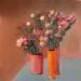 Painting trio de bouquet by Morales Géraldine | Painting Figurative Still-life Oil