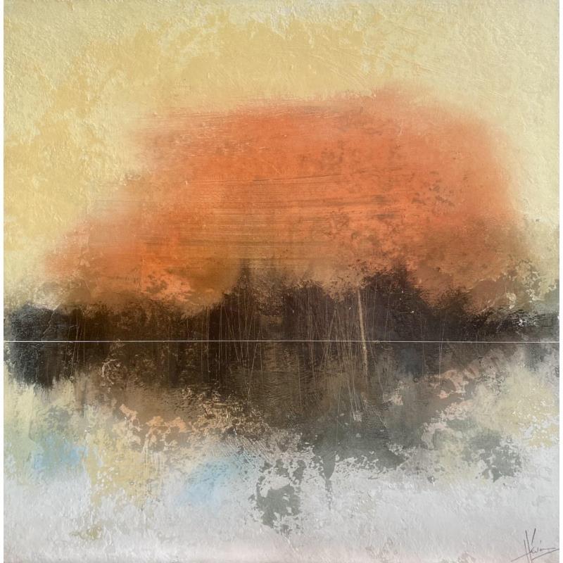 Peinture Abstraction #1656 par Hévin Christian | Tableau Abstrait Minimaliste Huile Acrylique Pastel